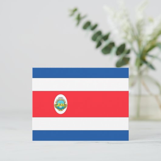 Carte Postale Drapeau du Costa Rica (Debout devant)
