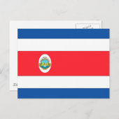 Carte Postale Drapeau du Costa Rica (Devant / Derrière)