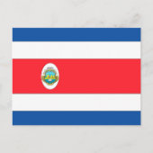 Carte Postale Drapeau du Costa Rica (Devant)