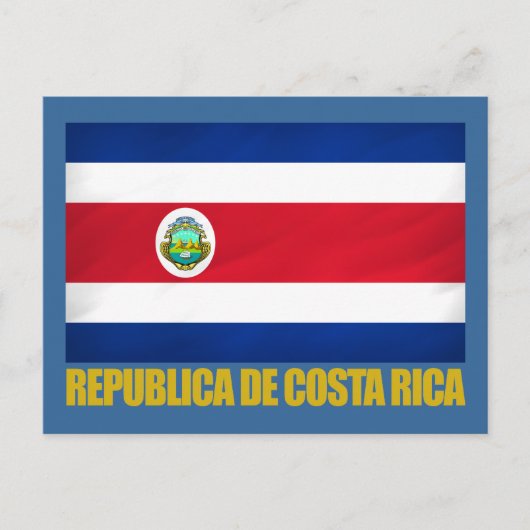 Carte Postale Drapeau du Costa Rica (Devant)