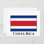 Carte Postale Drapeau du Costa Rica (Devant / Derrière)
