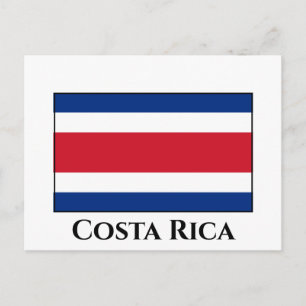 Carte Postale Drapeau du Costa Rica