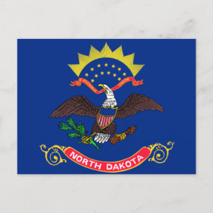 Carte Postale Drapeau du Dakota du Nord