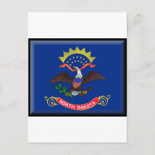 Carte Postale Drapeau du Dakota du Nord (Devant)