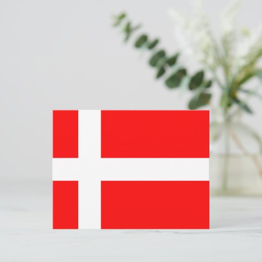 Carte Postale Drapeau du Danemark (Debout devant)