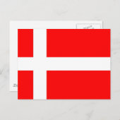 Carte Postale Drapeau du Danemark (Devant / Derrière)