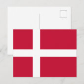 Carte Postale Drapeau du Danemark (Devant / Derrière)