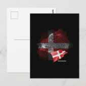 Carte Postale Drapeau du Danemark (Devant / Derrière)