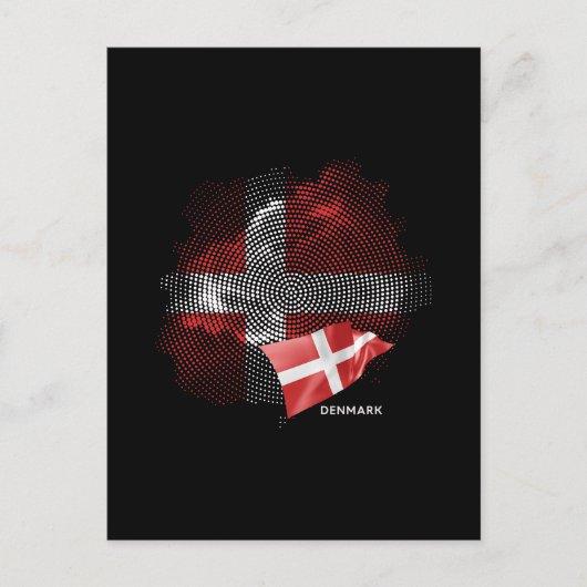 Carte Postale Drapeau du Danemark (Devant)