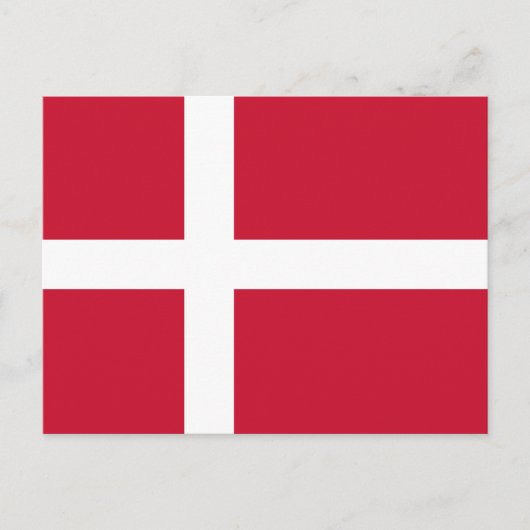 Carte Postale Drapeau du Danemark (Devant)
