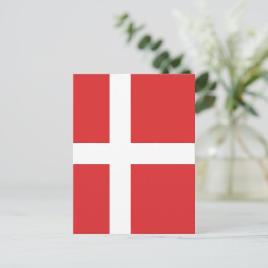 Carte Postale Drapeau du Danemark (Debout devant)