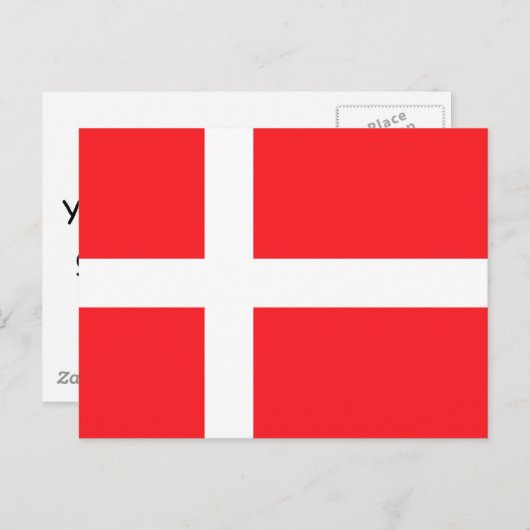 Carte Postale Drapeau du Danemark (Devant / Derrière)