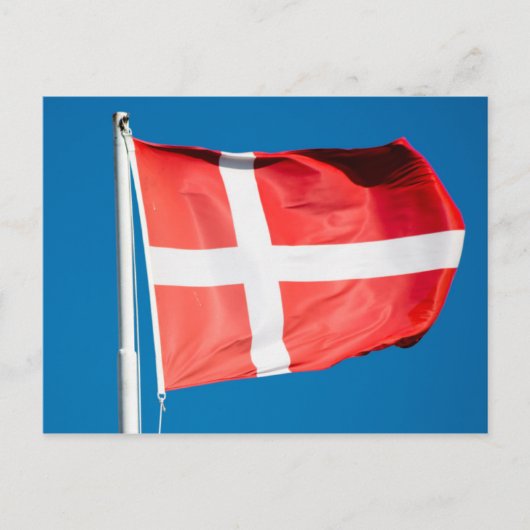 Carte Postale Drapeau du Danemark (Devant)