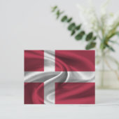 Carte Postale Drapeau du Danemark (Debout devant)