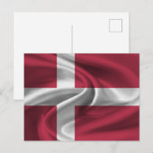 Carte Postale Drapeau du Danemark (Devant / Derrière)