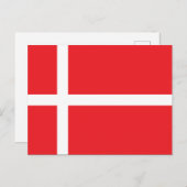 Carte Postale Drapeau du Danemark (Devant / Derrière)