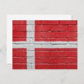 Carte Postale Drapeau du Danemark (Devant / Derrière)