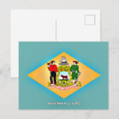 Carte Postale Drapeau du Delaware (Devant / Derrière)