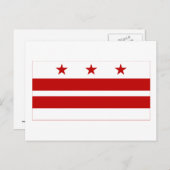 Carte Postale Drapeau du district de Columbia (Devant / Derrière)