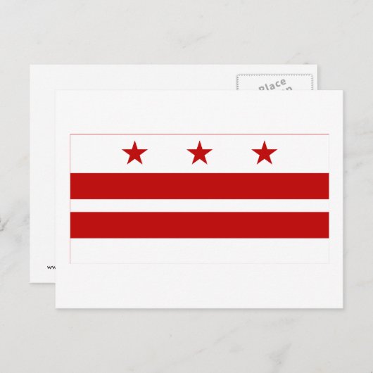 Carte Postale Drapeau du district de Columbia (Devant / Derrière)