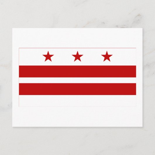 Carte Postale Drapeau du district de Columbia (Devant)