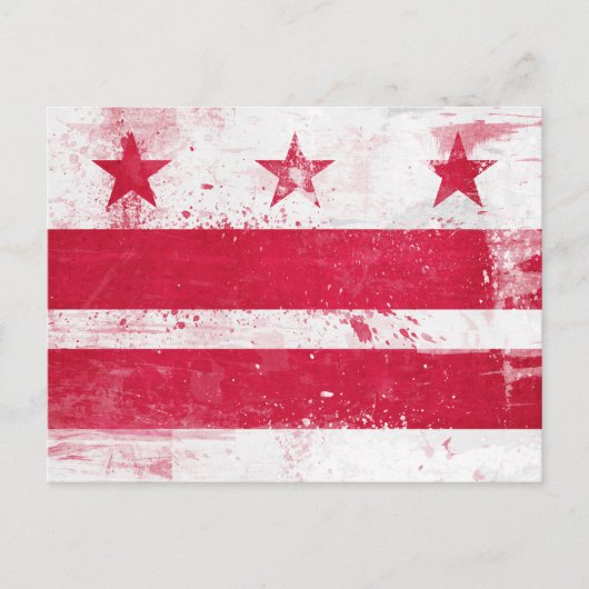 Carte Postale Drapeau du district de Columbia en détresse (Devant)