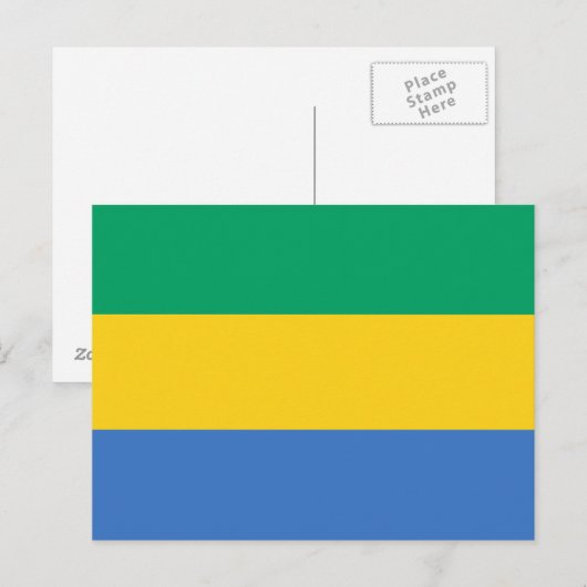 Carte Postale Drapeau du Gabon (Devant / Derrière)