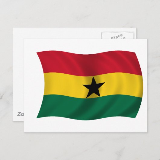 Carte Postale Drapeau du Ghana (Devant / Derrière)