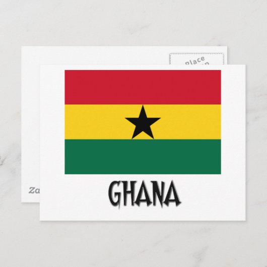 Carte Postale Drapeau du Ghana (Devant / Derrière)