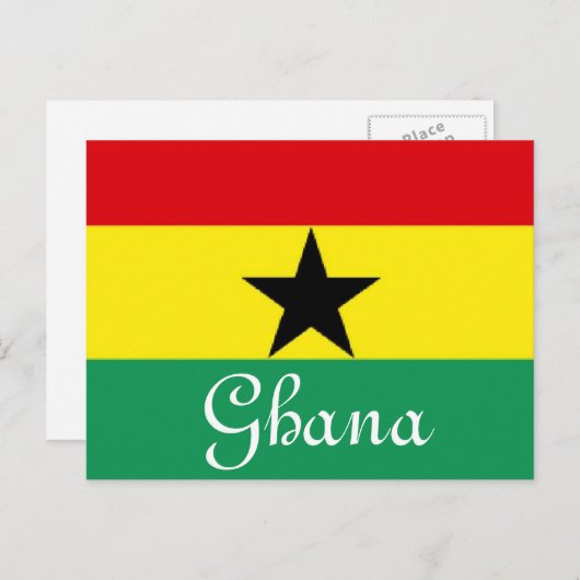 Carte Postale Drapeau du Ghana (Devant / Derrière)