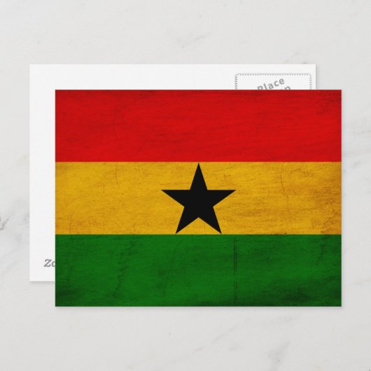 Carte Postale Drapeau du Ghana (Devant / Derrière)