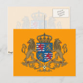 Carte Postale Drapeau Du Grand-Duc De Luxembourg (Devant / Derrière)