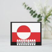 Carte Postale Drapeau du Groenland (Debout devant)