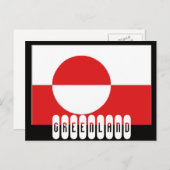 Carte Postale Drapeau du Groenland (Devant / Derrière)