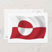 Carte postale Drapeau du Groenland (Devant / Derrière)