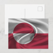 Carte Postale Drapeau du Groenland (Devant / Derrière)