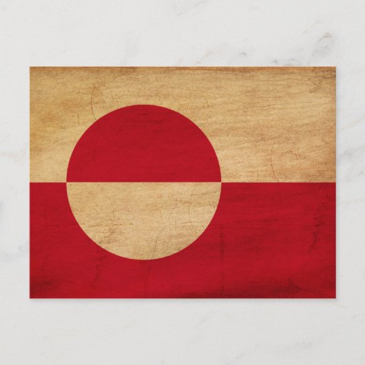 Carte Postale Drapeau du Groenland (Devant)