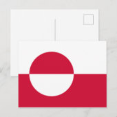 Carte Postale Drapeau du Groenland (Devant / Derrière)