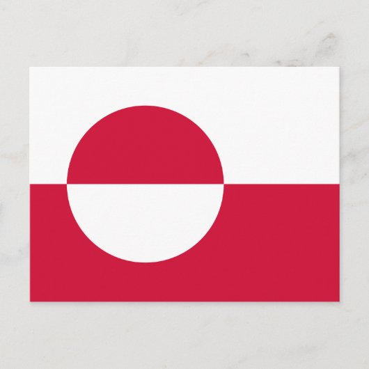 Carte Postale Drapeau du Groenland (Devant)