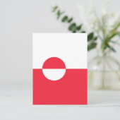 Carte Postale Drapeau du Groenland (Debout devant)