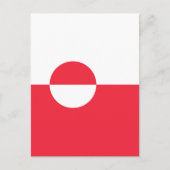 Carte Postale Drapeau du Groenland (Devant)