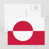 Carte Postale Drapeau du Groenland (Devant / Derrière)