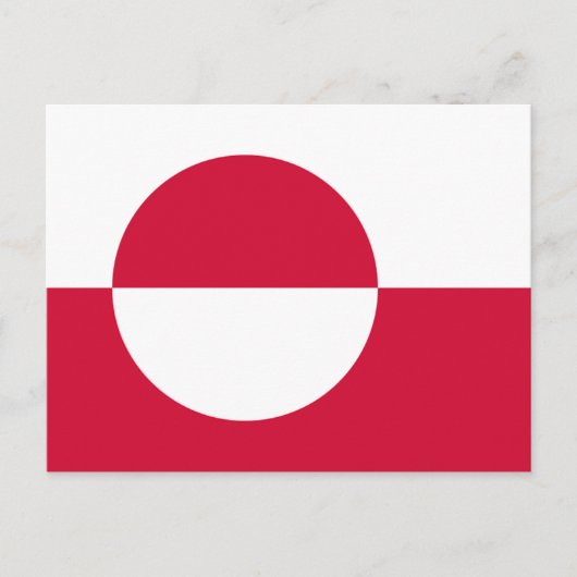 Carte Postale Drapeau du Groenland (Devant)
