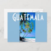 Carte Postale Drapeau du Guatemala (Devant / Derrière)