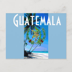Carte Postale Drapeau du Guatemala