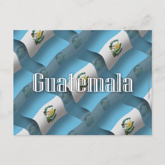 Carte Postale Drapeau du Guatemala (Devant)