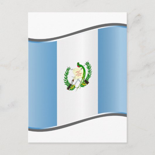 Carte Postale Drapeau du Guatemala (Devant)