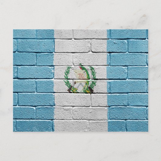 Carte Postale Drapeau du Guatemala (Devant)