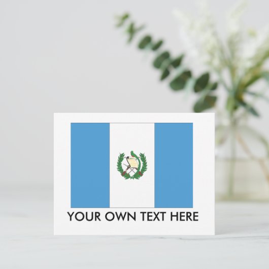 Carte Postale Drapeau du Guatemala (Debout devant)