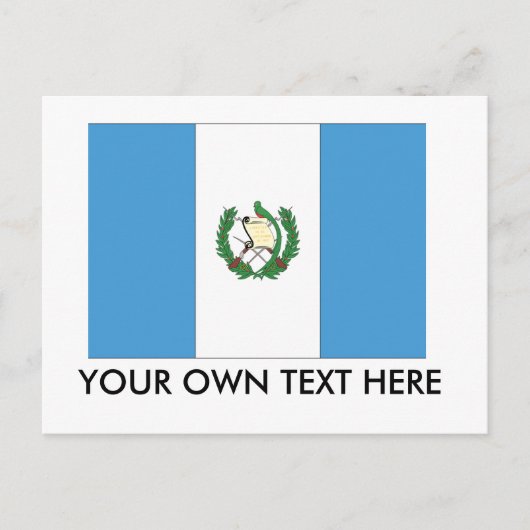 Carte Postale Drapeau du Guatemala (Devant)